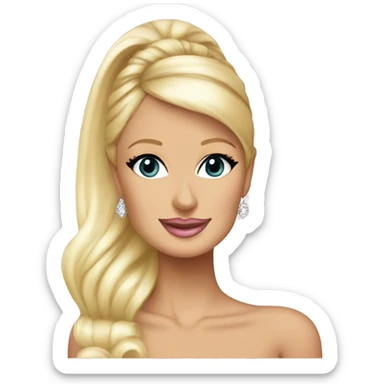 Paris Hilton wearing pink sticker