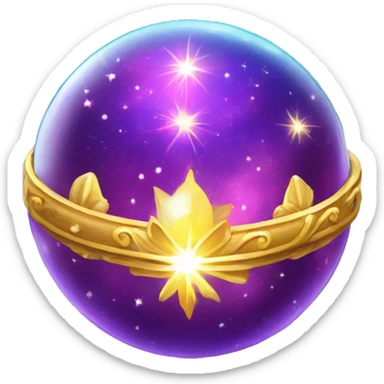 magic wishes galaxy y cristal ball sticker