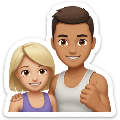 A girl beat his bf sticker