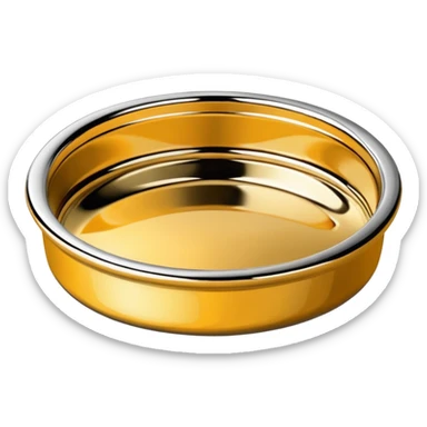 Emoji of a polished chrome rim with deep dish style and subtle reflections sticker