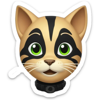cat noir in miraculous sticker