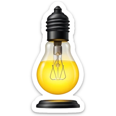 lampara, foquito de idea sticker