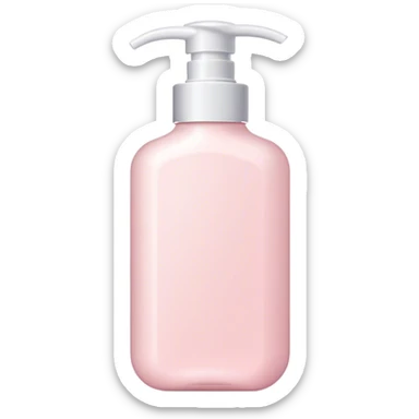 Pale pink lotion bottle sticker
