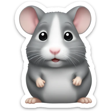 Gray hamster sticker