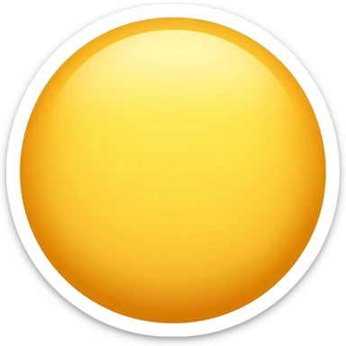 Yellow circle with no eyebrows and nose and the feeling is neutral sticker