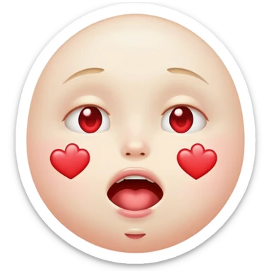 drooling face with heart eyes sticker