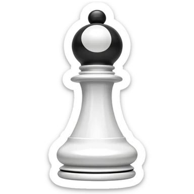 white chess pawn sticker
