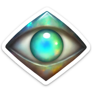 opal crystal gemstone eye of protection  sticker