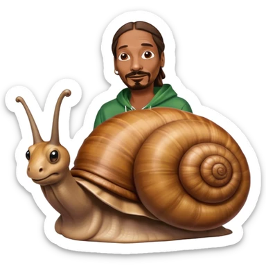 Create snoop dog as a snail  sticker