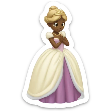 Princess bowing sticker
