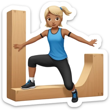 a girl doing parkour at young kids school sticker