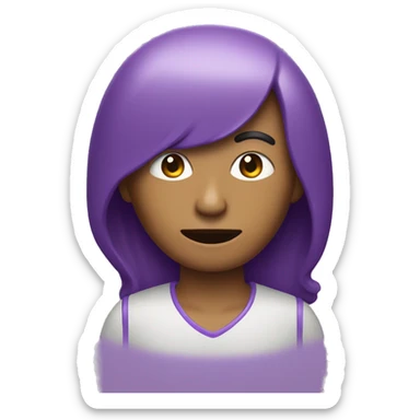 Saturno de color morado pastel sticker