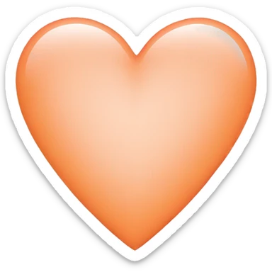 Pastel orange heart sticker