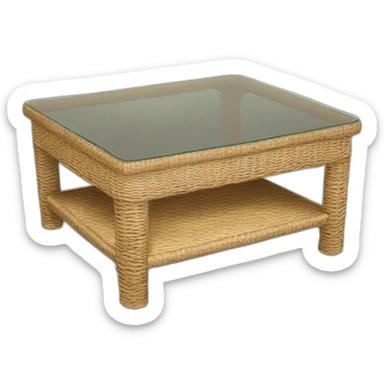 Rattan coffee table sticker