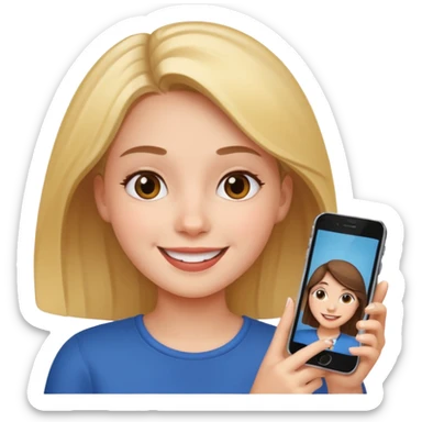 girl on facetime sticker