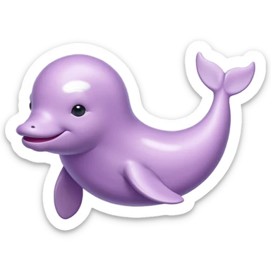 Lilac beluga whale  sticker