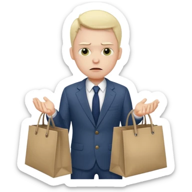 facial Upselling scam person sticker