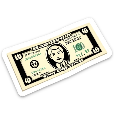 plain ivory money sticker