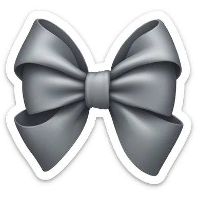Grey bow sticker