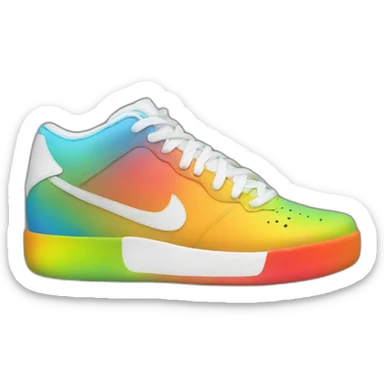 rainbow sneaker sticker