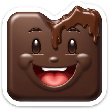 Bitten chocolate emoji sticker
