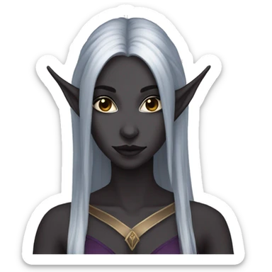 Beautiful dark elf girl  sticker