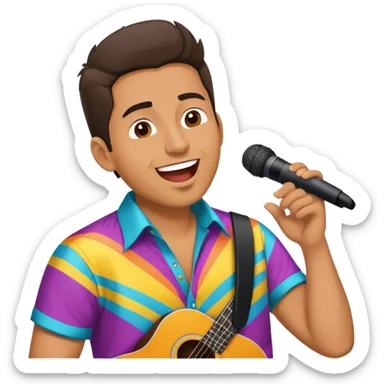 Happy Rock Pop Latino Music Male Singer in his 30s sticker