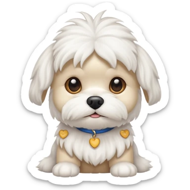 white maltese sticker