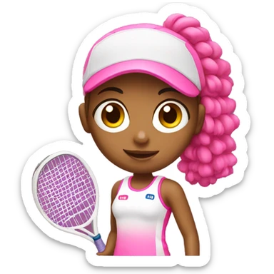 Pink padel girl sticker