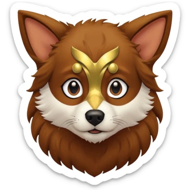 loki god of mischief as a dog. dynamic pose sticker