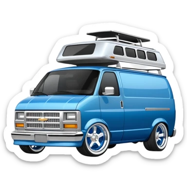 Chevy Astro van, slammed, tucking wheels, lowrider, big rims, GMC safari van sticker