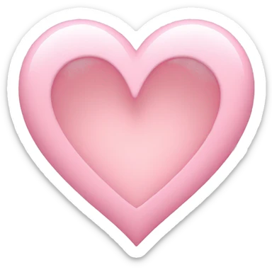 light pink heart sticker