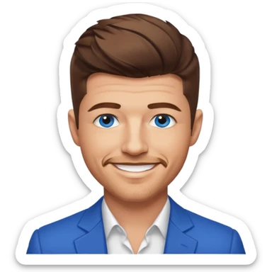 Robin Thicke brown hair, blue eyes sticker