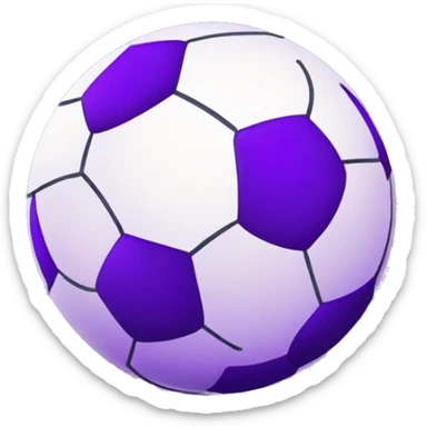 Purple football ball  sticker