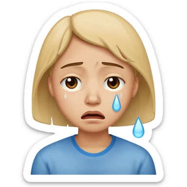 Crying so hard sticker