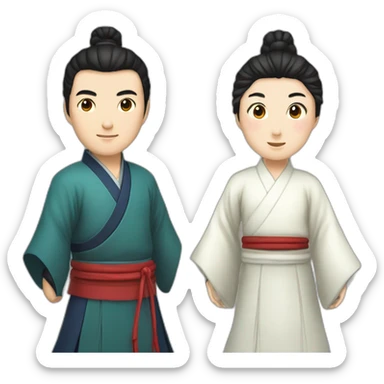 wei wuxian and lan wangji - mo dao zu shi sticker