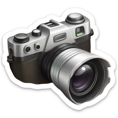 camera lying on the sand at the beach near the water sticker