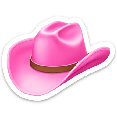 cute pink cowboy hat sticker