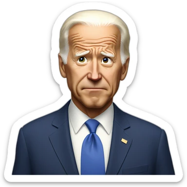 biden looking lost and confused sticker