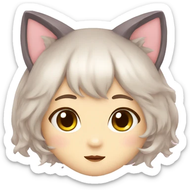 kawaii neko girl sticker