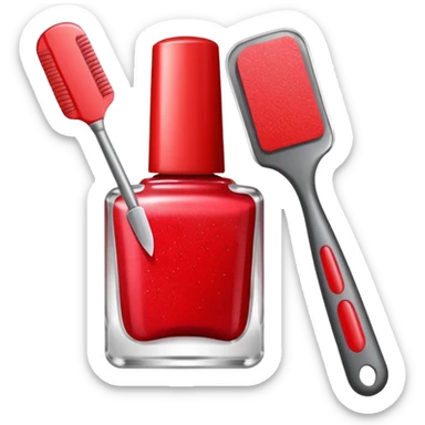Create an icon with tools used by manicurists sticker
