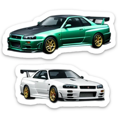 a gtr R34 sticker