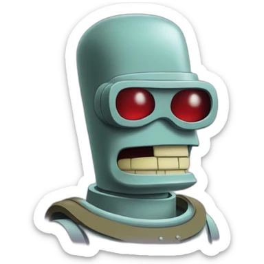 futurama's bender sticker