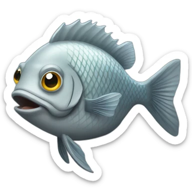 graying fish sticker