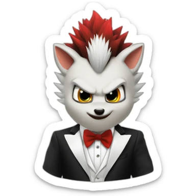 Shadow the hedgehog Shrek wedding sticker