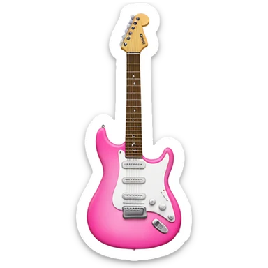 pink electric guitar sticker
