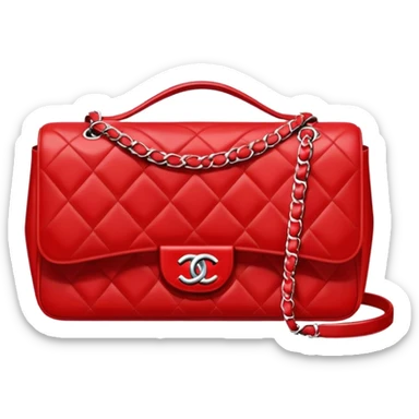 red chanel bag  sticker