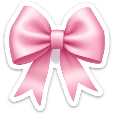 light pink ribbon bow sticker