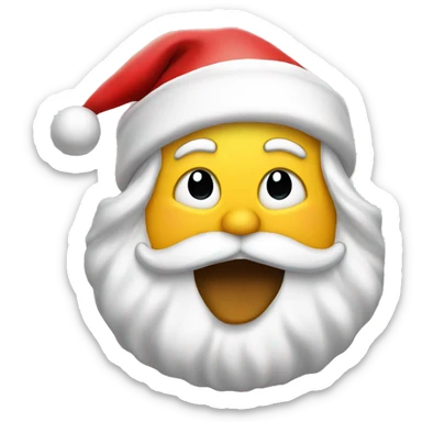 Santa smiley face blowing  sticker