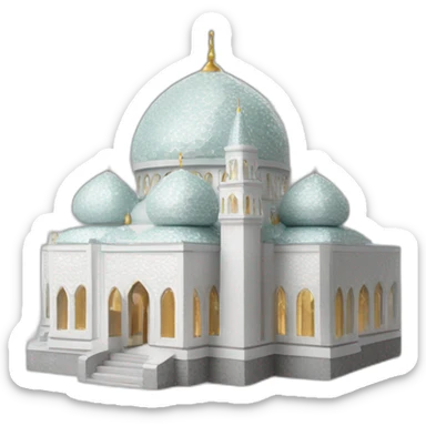 mosque made by diamonds  sticker